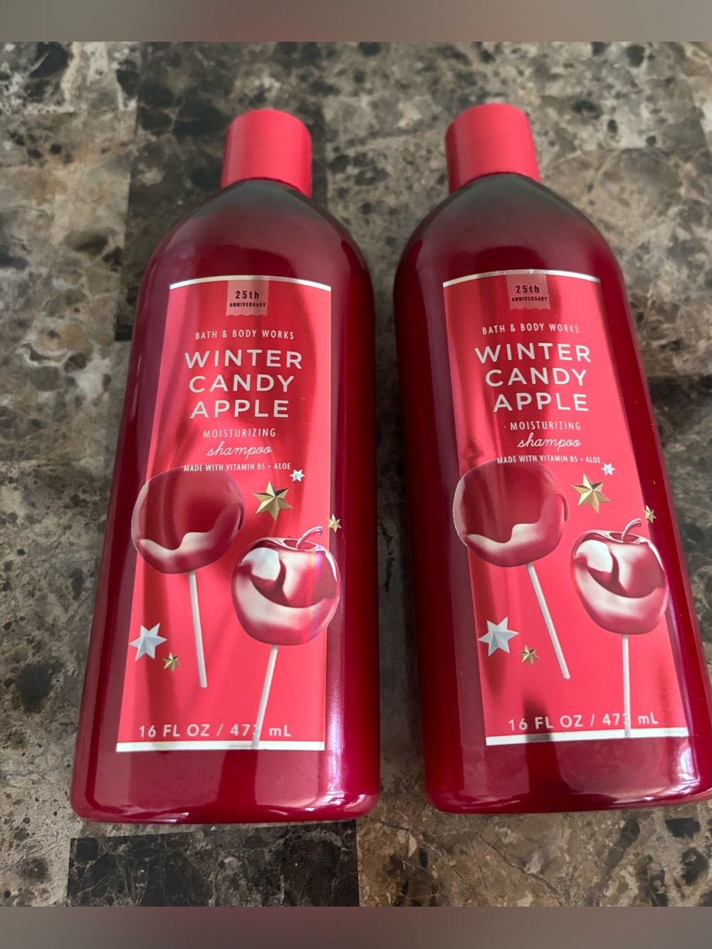 Bath & Body Works Shampoo 16 fl oz Winter Candy Apple Set of 2 Haircare New